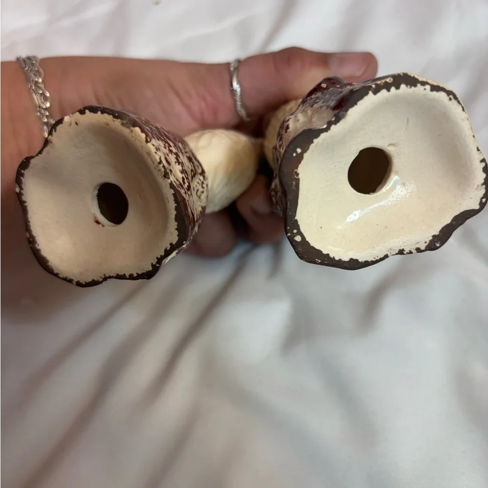 Vintage White Owl On Tree Stumps Salt And Pepper Shakers